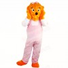 Girl Funny Lion with Pink Jumpsuits Mascot Costumes Cartoon