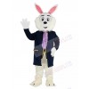 Easter Blue Bunny Rabbit in Blue Suit Mascot Costume