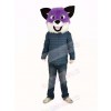 Purple Husky Dog Mascot Costume Head Only