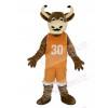 Texas Longhorns Bull in Orange Sportswear Mascot Costume Animal