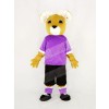 Brown Ram with Purple T-shirt Mascot Costume Animal