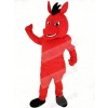 Fierce Red Mustang Horse Mascot Costume