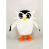 Cute White Owl Mascot Costume Cartoon