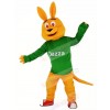 Orange Kangaroo with Long Sleeve Mascot Costume Cartoon