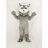 Power Gray Husky Dog Mascot Costume Cartoon