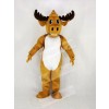 Strong Power Muscly Moose Mascot Costume Cartoon