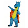 Blue Dragon with Orange Wings Mascot Costume Animal