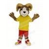 Sport Ram with Yellow T-shirt Mascot Costume