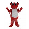 Red Dragon with White Belly Mascot Costumes Cartoon