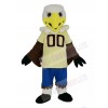 College Eagle with Yellow Jersey Mascot Costume