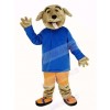 Long-haired Dog with Blue Coat Mascot Costume Animal