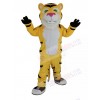 Yellow Power Tiger with Pink Nose Mascot Costume Animal