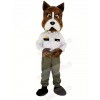 Cool Brown Police Dog Mascot Costume