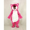 Pink Bear Mascot Costume Cartoon