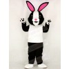 Black and White Bunny Rabbit with Pink Ears Mascot Costume School