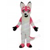 Pink Fox with Long Tail Mascot Costume