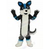 Cute Gray and Blue Husky Dog Fursuit Mascot Costume Cartoon