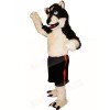 Black & White Wolf Mascot Costumes 