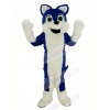 Blue and White Furry Husky Dog Mascot Costume Animal
