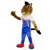Smiling Sports Mustang Horse Mascot Costume Animal