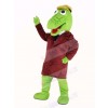 Green Crocodile with Hat Mascot Costume Animal