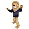 Strong Lion with Sweater Mascot Costumes Cartoon