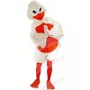 Furry White and Orange Duck Mascot Costumes Cartoon