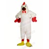 Strong White Chicken Mascot Costumes Cartoon