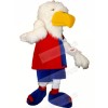 Cute White Eagle Mascot Costumes Cartoon
