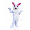 Cute White Easter Bunny Mascot Costumes Cartoon