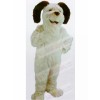 Funny White Shaggy Dog Mascot Costumes Cartoon
