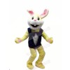 Yellow Bunny with Black Vest Mascot Costumes Cartoon