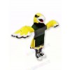 Yellow Hawk with Black Suit Mascot Costumes Cartoon