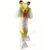 Yellow Furry Husky Dog Mascot Costumes Cartoon	