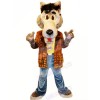 Cool Wolf with Jacket Mascot Costumes Cartoon