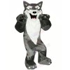 Grey and White Wolf Mascot Costumes Cartoon