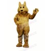 Brown Wolf with Black Eyes Mascot Costumes Cartoon