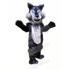 Plush Grey Wolf Mascot Costumes Cartoon