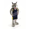 Sport Wolf with Black Vest Mascot Costumes Cartoon