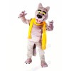 Fashion Wolf with Scarf Mascot Costumes Cartoon	