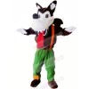 Wild Wolf with Long Tail Mascot Costumes Cartoon	