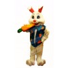 Easter Bunny Rabbit with Carrot Mascot Costume Cartoon