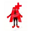 Red A+ Mascot Costume Cartoon