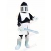 Cool Black and Silver Knight Mascot Costume People