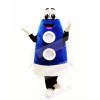 Cute Blue Rocket Mascot Costume Cartoon