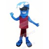 Funny Blue Wave Mascot Costume Cartoon