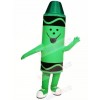 Cute Green Crayon Mascot Costume Cartoon