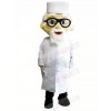 Old Doctor with Glasses Mascot Costume People