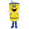 Happy Yellow Cup Mascot Costume Cartoon