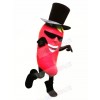 Chili Pepper with Black Hat Mascot Costume Cartoon